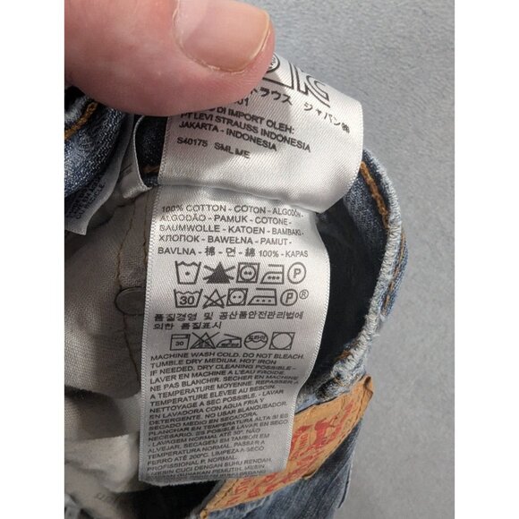 Levis 559 Jeans Mens Size 32x30 blue Classic Straight Faded Whiskers Y2K - Picture 13 of 14